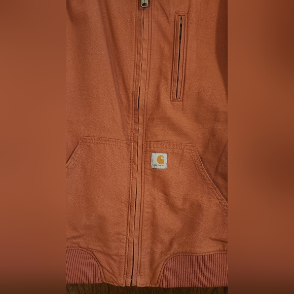 Carhartt Dusty Rose Duck Bomber Jacket, Women's Sz L - Picture 6 of 6